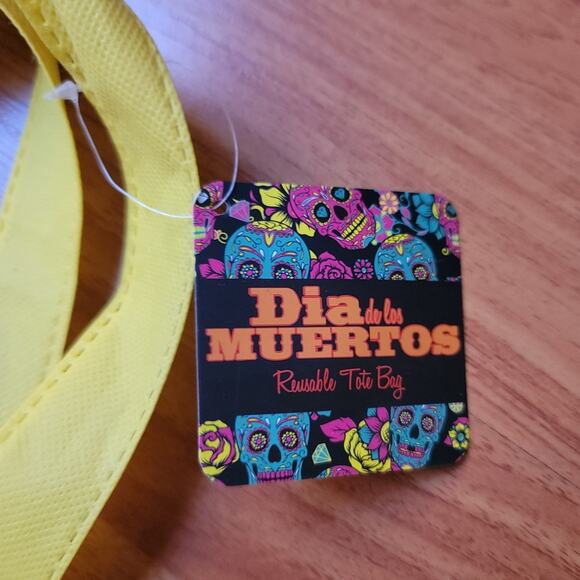 Sugar Skull Large Tote Bag Day Of The Dead Mexico Día de los Muertos - Picture 4 of 5